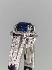 Nhẫn Trang Trí Đá Cubic Zirconia - Màu xanh lam - Xem 2