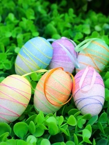 6pcs Easter Egg Hanging Decoration Gifts Birthday Graduation - Multicolor - View 2