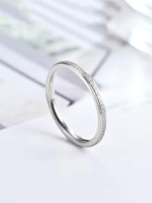 時尚流行男士不銹鋼簡約圈形耳環，適合珠寶禮物和時尚外觀 - 銀色 - 查看 2