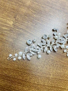 Rhinestone Decor Bridal Hair Band - Silver - View 5