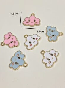 6pcs Random Cloud DIY Pendant - Multicolor - View 3