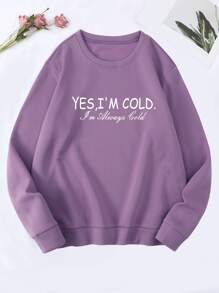 INAWLY Quần áo thể thao nữ Slogan Giải trí - Màu tím hoa cà - Xem 1