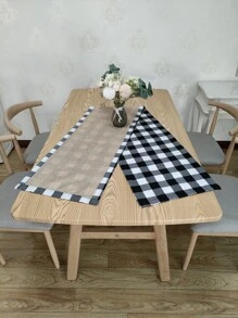 1 pieza Camino de mesa con estampado de guingán - Multicolor - Ver 2