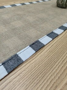 1 pieza Camino de mesa con estampado de guingán - Multicolor - Ver 1