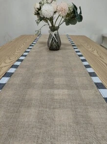 1 pieza Camino de mesa con estampado de guingán - Multicolor - Ver 6