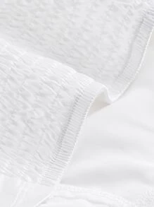 SHEIN MOD Top de tirantes unicolor fruncido - Blanco - Ver 3