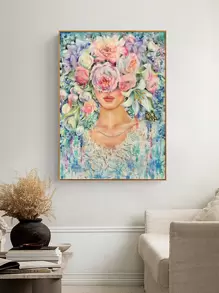 1pc Figure Graphic Unframed Painting - Multicolor - View 1