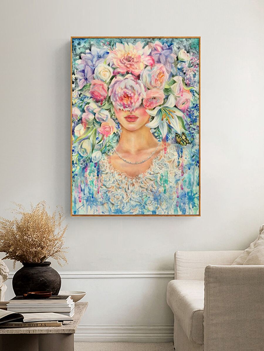 1pc Figure Graphic Unframed Painting - Multicolor - View 1