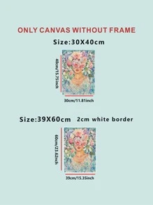 1pc Figure Graphic Unframed Painting - Multicolor - View 4