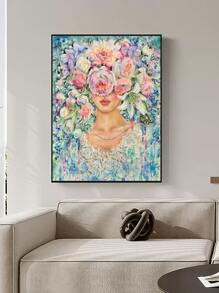 1pc Figure Graphic Unframed Painting - Multicolor - View 5