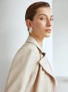 MOTF PREMIUM PU LEATHER BIKER JACKET - Beige - View 6