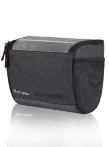 WEST BIKING 1pc Letter Graphic Bike Bag - Black - View 1