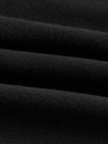 ROMWE Goth 大碼滿版印花挖肩荷葉袖網紗上衣 - 彩色 - 查看 3