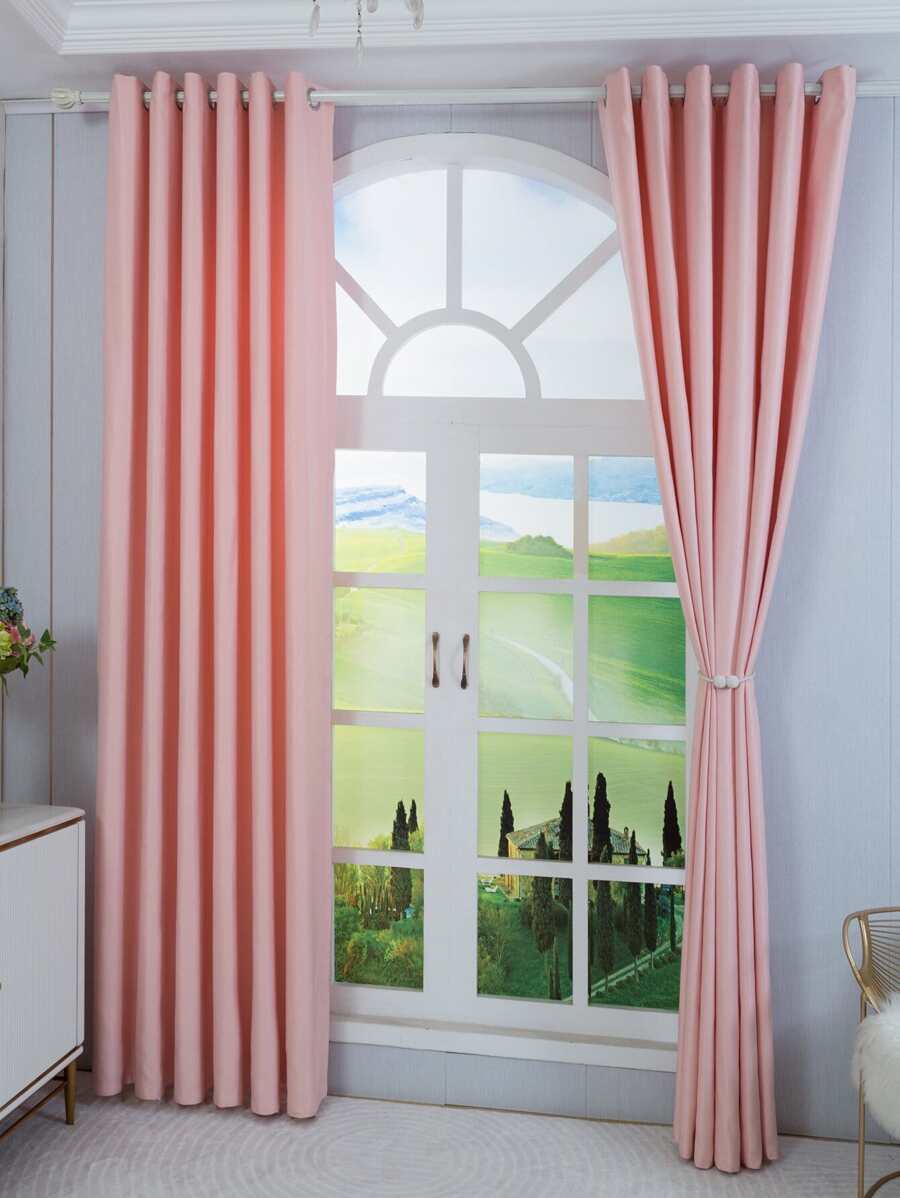 1入組粉色窗簾 - 粉色 - 查看 1