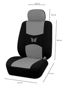1 件新月蝴蝶烫印粉色通用汽车座椅套 - 彩色 - 查看 3