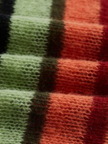 ROMWE Hippie Striped Pattern Cap Sleeve Knit Top - Multicolor - View 3