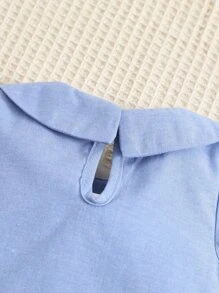SHEIN 男嬰彼得潘領襯衫和背帶短褲 - 彩色 - 查看 4