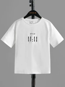 SHEIN 男孩翻蓋口袋襯衫和短褲和T恤