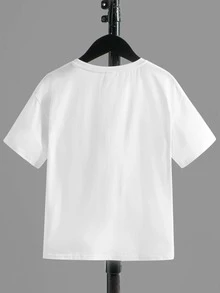 SHEIN 男孩翻蓋口袋襯衫和短褲和T恤