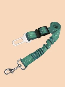 1pc Multifunction Pet Car Seat Belt - Green - View 1