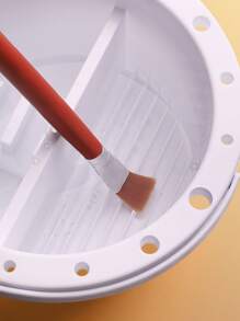 1 pieza Lavadora de pinceles de pintura de rejilla múltiple - Blanco - Ver 5