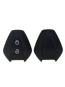 1pc Silicone Car Key Case Compatible With Suzuki - Black - View 2