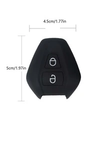 1pc Silicone Car Key Case Compatible With Suzuki - Black - View 4