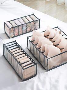 1 件对比色装订抽屉内衣收纳盒装饰秋季装饰节日装饰房间装饰家居装饰秋季装饰卧室装饰 - 灰色 - 查看 4