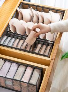 1 件对比色装订抽屉内衣收纳盒装饰秋季装饰节日装饰房间装饰家居装饰秋季装饰卧室装饰 - 灰色 - 查看 2