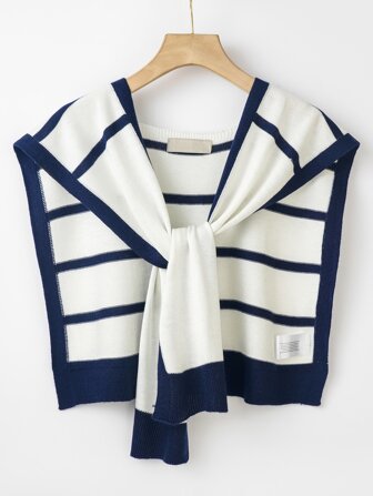 1pc Women Knit Shawl, Versatile Shoulder Decor Piece For Spring, Autumn, Air-Conditioned Room, Summer