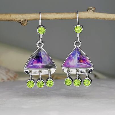 Rhinestone Decor Drop Earrings