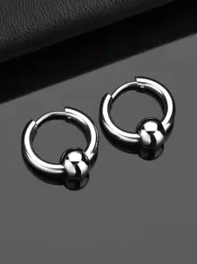 Modische und beliebte minimalistische Herren-Creolen aus Edelstahl als Schmuckgeschenk und für einen stilvollen Look