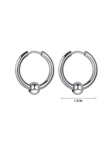 Modische und beliebte minimalistische Herren-Creolen aus Edelstahl als Schmuckgeschenk und für einen stilvollen Look