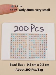 200pcs Bead DIY Jewelry Accessory - Multicolor - View 3