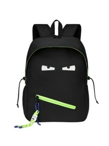 Niños Mochila funcional con estampado de dibujos animados con accesorio de bolso