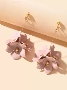 Pendientes colgantes con flor para el Día de San Valentín - Rosa - Ver 4