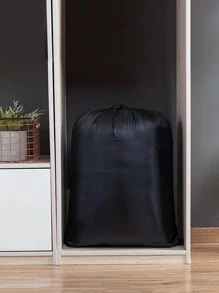 1pc Túi lưu trữ có thể gập lại dây rút rắn - màu đen - Xem 6