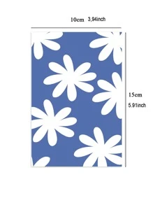 15pcs Flower & Slogan Graphic Postcard - Multicolor - View 4