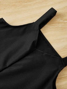 Chicas Camiseta unicolor & Vestido de tirantes - Blanco y Negro - Ver 5