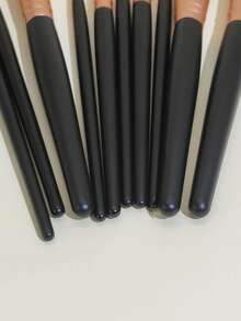 10 piezas Juego de brochas de maquillaje, Juego de brochas, Kit de brochas de maquillaje, Juego de brochas de maquillaje, Juego de maquillaje completo, Juego de brochas de maquillaje, Kit de maquillaje completo, Juego de brochas, Juego de brochas de maquillaje, Juego de regalo de maquillaje - Negro - Ver 4