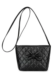 Geantă crossbody matlasată cu decorațiuni cu funde pentru fete