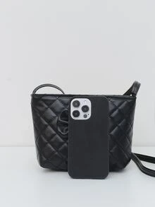 Geantă crossbody matlasată cu decorațiuni cu funde pentru fete