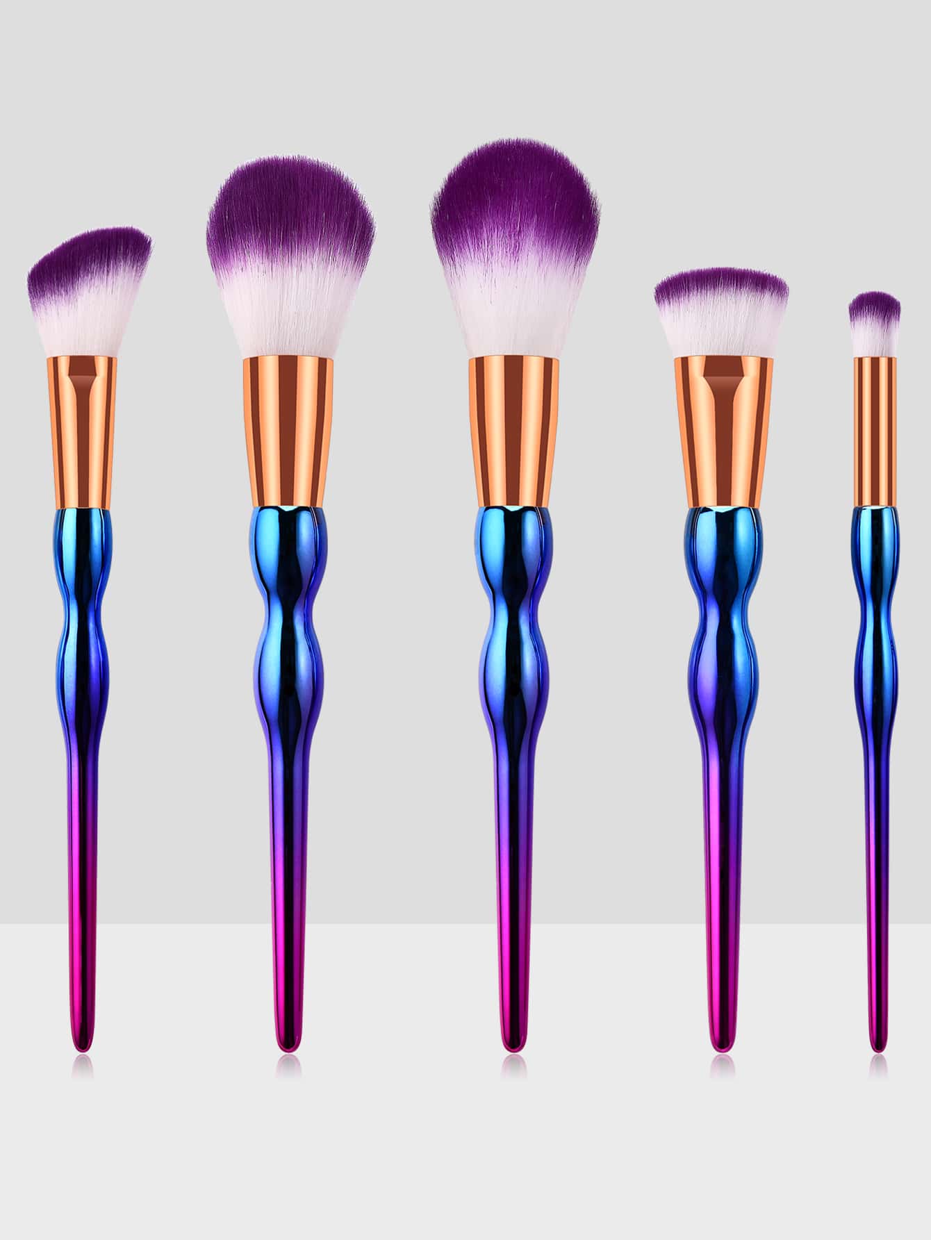 5pcs Ombre Makeup Brush Set,Brush Set,Makeup Brush Kit,Make Up Brush Set,Make Up Set Complete,Makeup Brush Set,Complete Makeup Kit,Brush Kit,Brushes Makeup Set,Makeup Gift Set - Multicolor - View 1