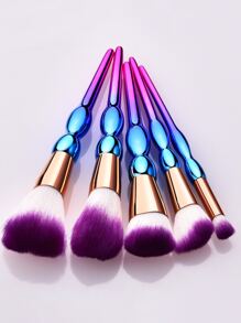 5pcs Ombre Makeup Brush Set,Brush Set,Makeup Brush Kit,Make Up Brush Set,Make Up Set Complete,Makeup Brush Set,Complete Makeup Kit,Brush Kit,Brushes Makeup Set,Makeup Gift Set - Multicolor - View 3