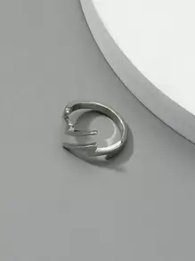 Fashionable and Popular Men Lightning Design Cuff Ring Alloy for Jewelry Gift and for a Stylish Look