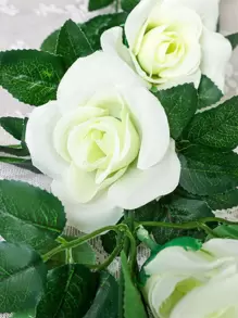 1 pièce Décoration de vigne de rose artificielle grande en couleur rouge ou blanche pour mariage/fête, Saint-Valentin, cadeau