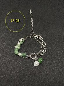 Hombres Pulsera con diseño de cuenta - Verde - Ver 4