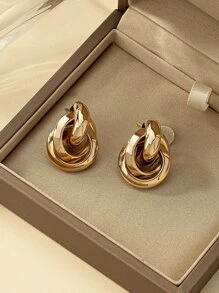 Pendientes unicolor minimalista - Amarillo Oro - Ver 9