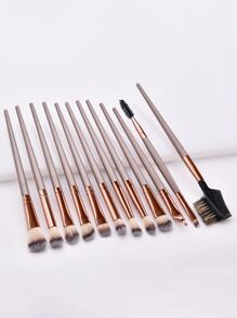 Set de 12 brochas de maquillaje, set de brochas, kit de brochas de maquillaje, set de brochas de maquillaje, set de maquillaje completo, set de brochas de maquillaje, kit de maquillaje completo, set de brochas, set de brochas de maquillaje, set de regalo de maquillaje, set - Champán - Ver 1