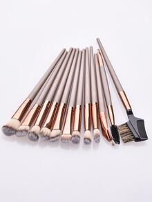 Set de 12 brochas de maquillaje, set de brochas, kit de brochas de maquillaje, set de brochas de maquillaje, set de maquillaje completo, set de brochas de maquillaje, kit de maquillaje completo, set de brochas, set de brochas de maquillaje, set de regalo de maquillaje, set - Champán - Ver 4